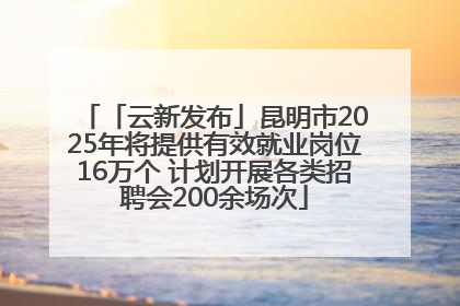 「云新发布」昆明市2025年将提供有效就业岗位16万个 计划开展各类招聘会200余场次