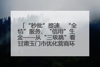 “秒批”提速、“全情”服务、“信用”生金——从“三级跳”看甘肃玉门市优化营商环境的进阶之路