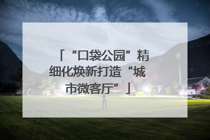 “口袋公园”精细化焕新打造“城市微客厅”