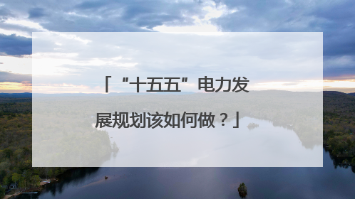 “十五五”电力发展规划该如何做？