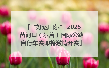 “好运山东” 2025 黄河口（东营）国际公路自行车赛即将激情开赛