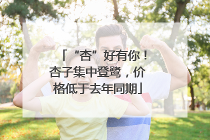 “杏”好有你！杏子集中登鹭，价格低于去年同期