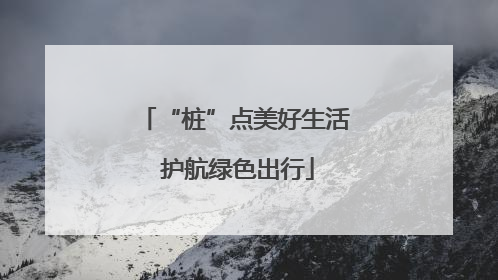 “桩”点美好生活 护航绿色出行