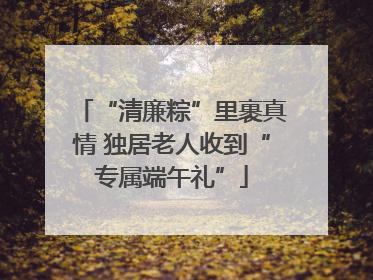 “清廉粽”里裹真情 独居老人收到“专属端午礼”