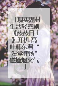 现实题材生活轻喜剧《蒸蒸日上》开机 高叶韩东君“澡堂律所”碰撞烟火气
