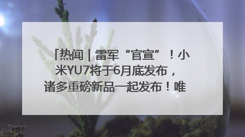 热闻｜雷军“官宣”！小米YU7将于6月底发布，诸多重磅新品一起发布！唯独价格“卖关子”