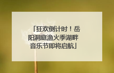狂欢倒计时！岳阳洞庭渔火季湖畔音乐节即将启航