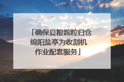 确保夏粮颗粒归仓 绵阳盐亭为收割机作业配套服务