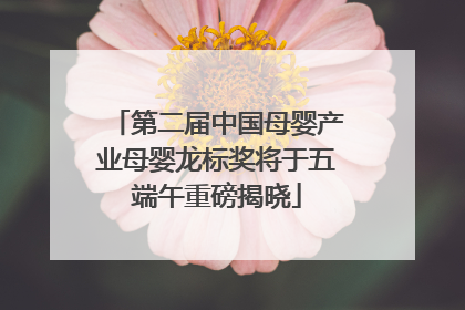第二届中国母婴产业母婴龙标奖将于五端午重磅揭晓