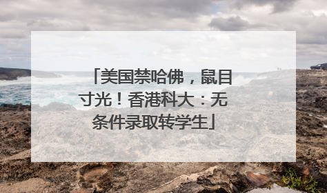 美国禁哈佛，鼠目寸光！香港科大：无条件录取转学生