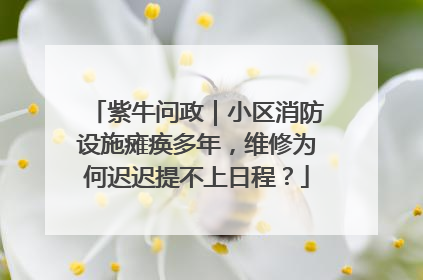 紫牛问政｜小区消防设施瘫痪多年，维修为何迟迟提不上日程？