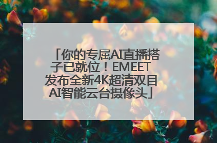 你的专属AI直播搭子已就位！EMEET发布全新4K超清双目AI智能云台摄像头