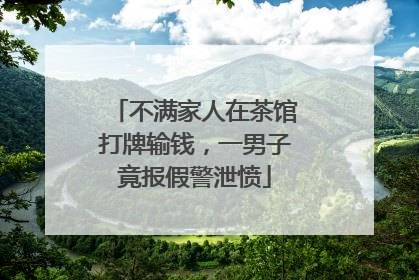 不满家人在茶馆打牌输钱，一男子竟报假警泄愤