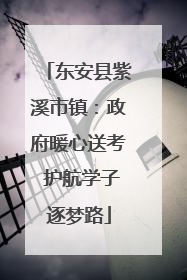 东安县紫溪市镇：政府暖心送考 护航学子逐梦路