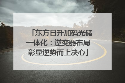 东方日升加码光储一体化：逆变器布局彰显逆势而上决心