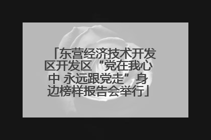 东营经济技术开发区开发区“党在我心中 永远跟党走”身边榜样报告会举行