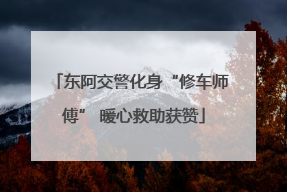 东阿交警化身“修车师傅” 暖心救助获赞