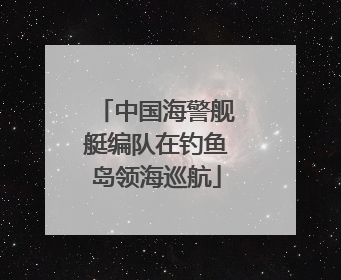 中国海警舰艇编队在钓鱼岛领海巡航