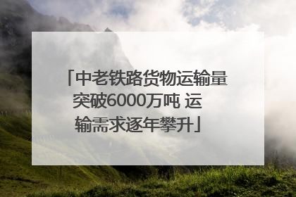 中老铁路货物运输量突破6000万吨 运输需求逐年攀升