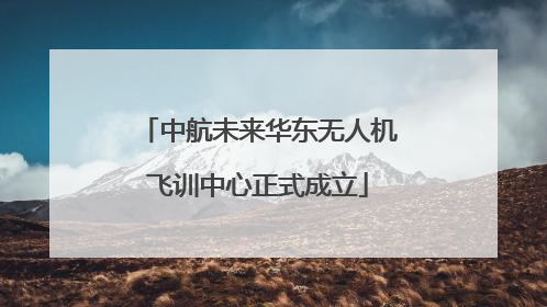 中航未来华东无人机飞训中心正式成立