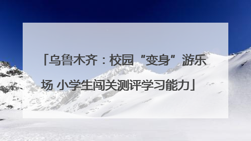 乌鲁木齐：校园“变身”游乐场 小学生闯关测评学习能力