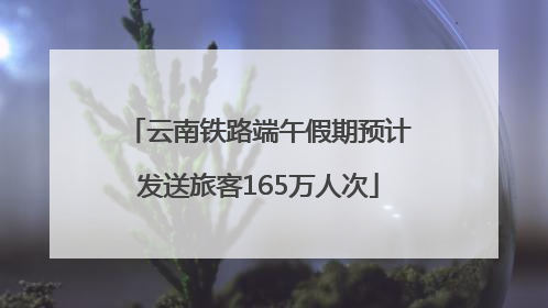 云南铁路端午假期预计发送旅客165万人次