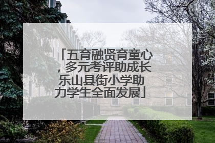五育融贤育童心，多元考评助成长 乐山县街小学助力学生全面发展