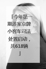 今年第一期涉案京牌小客车司法处置启动，共618辆