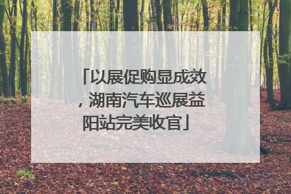 以展促购显成效，湖南汽车巡展益阳站完美收官