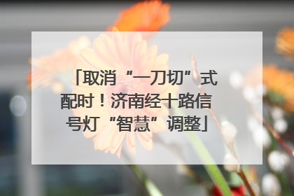取消“一刀切”式配时！济南经十路信号灯“智慧”调整