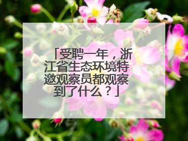 受聘一年，浙江省生态环境特邀观察员都观察到了什么？