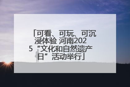 可看、可玩、可沉浸体验 河南2025“文化和自然遗产日”活动举行