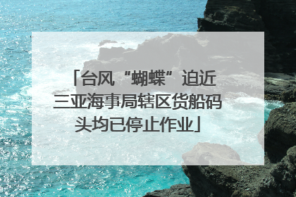 台风“蝴蝶”迫近 三亚海事局辖区货船码头均已停止作业