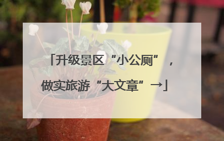 升级景区“小公厕”，做实旅游“大文章”→