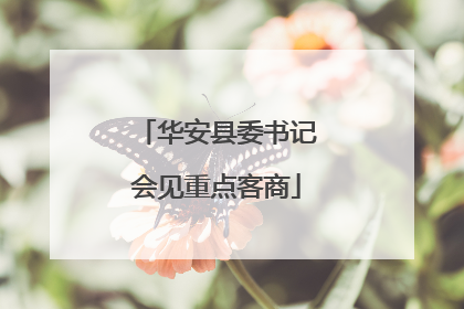 华安县委书记会见重点客商
