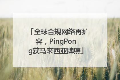 全球合规网络再扩容，PingPong获马来西亚牌照