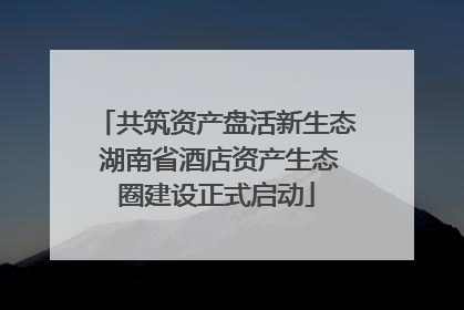 共筑资产盘活新生态 湖南省酒店资产生态圈建设正式启动
