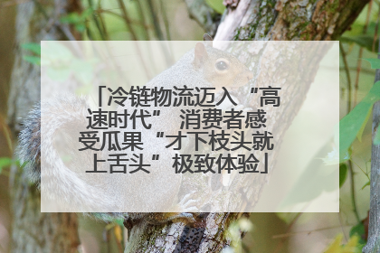 冷链物流迈入“高速时代” 消费者感受瓜果“才下枝头就上舌头”极致体验