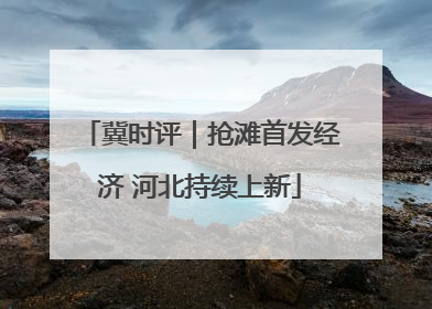 冀时评｜抢滩首发经济 河北持续上新