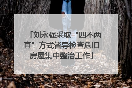 刘永强采取“四不两直”方式督导检查危旧房屋集中整治工作