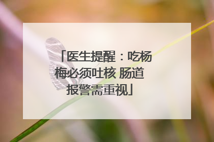 医生提醒：吃杨梅必须吐核 肠道报警需重视