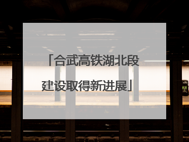 合武高铁湖北段建设取得新进展
