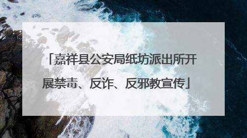 嘉祥县公安局纸坊派出所开展禁毒、反诈、反邪教宣传