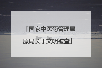 国家中医药管理局原局长于文明被查