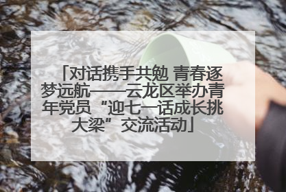 对话携手共勉 青春逐梦远航——云龙区举办青年党员“迎七一话成长挑大梁”交流活动