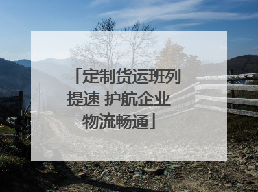 定制货运班列提速 护航企业物流畅通