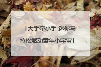 大手牵小手 迷你马拉松燃动童年小宇宙