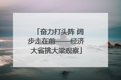 奋力打头阵 阔步走在前——经济大省挑大梁观察