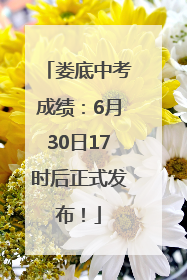 娄底中考成绩：6月30日17时后正式发布！