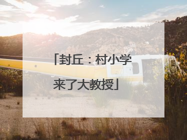 封丘：村小学来了大教授